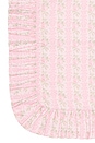 view 3 of 3 Ruffled Euro Pillow in Strawberry Macaroon