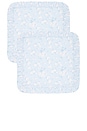 view 1 of 3 Ruffled Euro Pillow in Whisper Blue