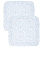 view 2 of 3 Ruffled Euro Pillow in Whisper Blue