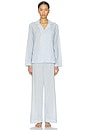 view 1 of 4 Sana PJ Set in Chilled Blue