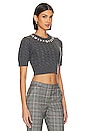 view 2 of 5 Chapelle Crop Sweater in Charcoal
