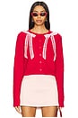 view 1 of 4 Cupid Cardigan in Cherry Bomb