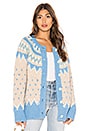 view 1 of 4 Fair Isle Cardigan in Heather Oatmeal