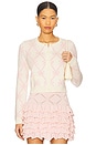 view 1 of 4 Veronika Cardigan in Milk Rose