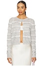 view 1 of 5 Claralise Cardigan in Pale Grey Melange