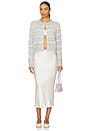view 5 of 5 Claralise Cardigan in Pale Grey Melange
