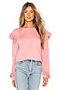 view 1 of 4 Ruffle Sweatshirt in Millennial Pink