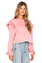 view 2 of 4 Ruffle Sweatshirt in Millennial Pink
