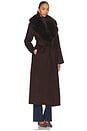 view 3 of 4 Kenzia Coat in Chocolate Brown