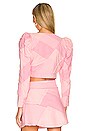 view 3 of 4 Eleora Crop Jacket in Pastel Pink Colorblock