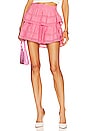 view 1 of 4 Ruffle Mini Skirt in Vivid Pink