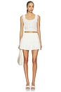 view 5 of 6 Ruffle Mini Skirt in White