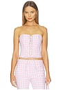 view 2 of 5 Bensen Bustier in Cheerful Pink