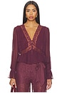 view 1 of 5 Thessira Top in Faded Merlot