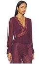 view 2 of 5 Thessira Top in Faded Merlot