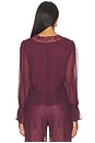 view 4 of 5 Thessira Top in Faded Merlot