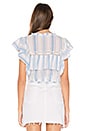 view 3 of 4 Nora Top in Blue & White