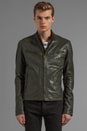 view 1 of 7 Leather Biker Jacket in Peat