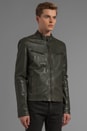 view 3 of 7 Leather Biker Jacket in Peat