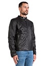 view 3 of 5 BLOUSON EN CUIR in Black
