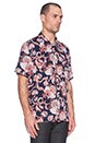 view 2 of 3 T-SHIRT MANCHES COURTES 1950'S HAWAIIAN in Red Flowers