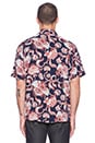 view 3 of 3 T-SHIRT MANCHES COURTES 1950'S HAWAIIAN in Red Flowers