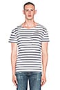 view 1 of 3 1930's Bay Meadows Tee in Admiral Stripe