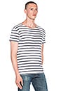 view 2 of 3 1930's Bay Meadows Tee in Admiral Stripe