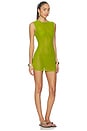 view 2 of 3 The Valencia Mini Dress in Fig Green