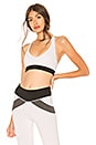 view 1 of 4 Ashley Sports Bra in White & Black