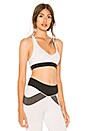 view 2 of 4 Ashley Sports Bra in White & Black