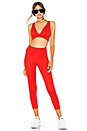 view 4 of 4 Claire Sports Bra in Fiery Red
