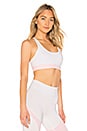 view 2 of 4 Candace Sports Bra in White & Peach Pink