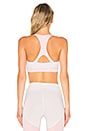 view 3 of 4 Candace Sports Bra in White & Peach Pink
