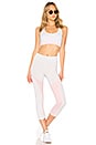 view 4 of 4 Candace Sports Bra in White & Peach Pink