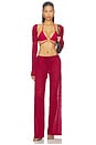 view 5 of 6 PANTALON THE KIMCHI in Wine Red