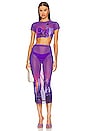 view 4 of 4 Purple Haze Maxi Skirt in Purple Cityscape
