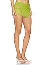 view 2 of 6 The Valencia Wrap Mini Skirt in Fig Green
