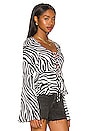 view 3 of 5 The Kova Top in Black & White Zebra