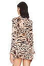 view 4 of 5 the Paradiso Mini Robe in Nude Vintage Leopard