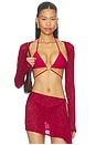 view 1 of 4 The Kimchi Shrug Top in Wine Red