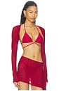 view 2 of 4 The Kimchi Shrug Top in Wine Red