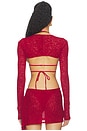 view 3 of 4 The Kimchi Shrug Top in Wine Red