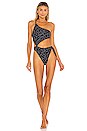 view 1 of 4 Nadege One Piece in Black & White Swirl
