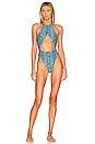 view 1 of 3 MAILLOT DE BAIN 1 PIÈCE MUSTANG in Turquoise Phython