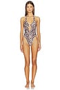 view 1 of 3 The Velza One Piece in Brown Cheetah