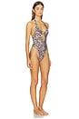 view 2 of 3 The Velza One Piece in Brown Cheetah
