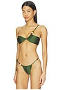 view 3 of 6 The Porshia Top in Forest Green