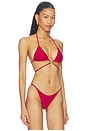 view 2 of 4 The Roxanna Top in Wine Red