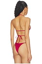 view 3 of 4 The Roxanna Top in Wine Red